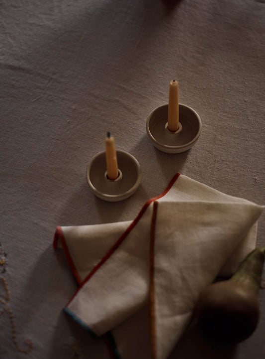 Handmade Stoneware Candle Holder