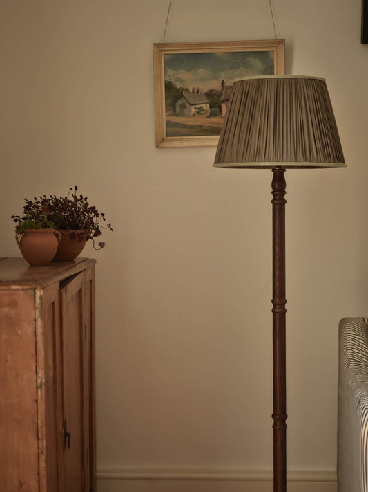 Gathered Silk Lampshade, Large,