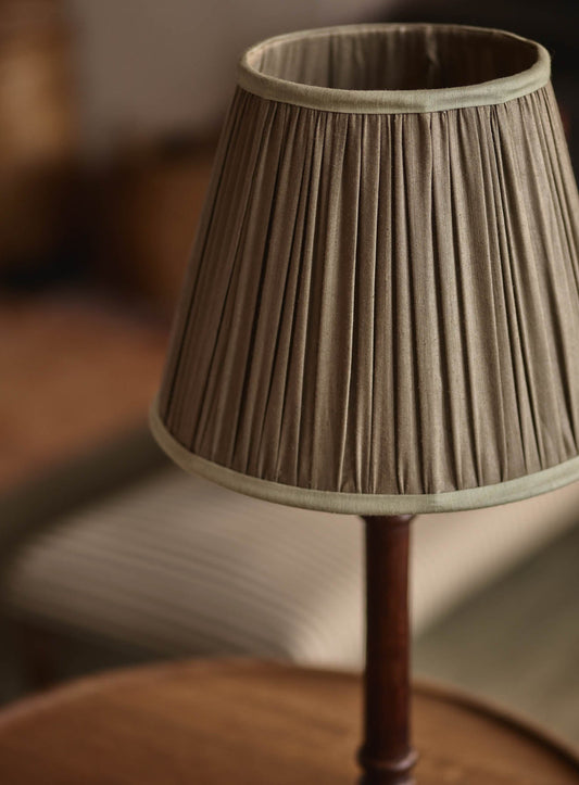 Gathered Silk Lampshade, Medium,