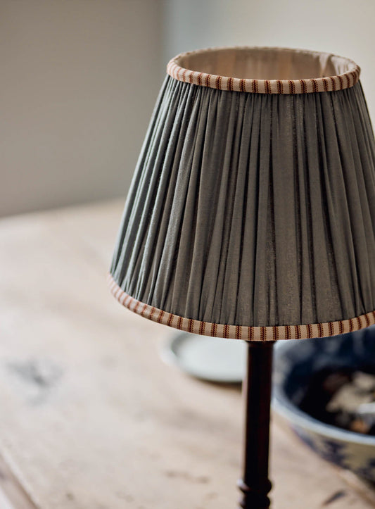 Cotton Lampshade, Large, Soft Blue