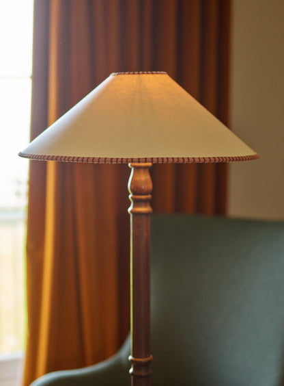 Card Lampshade, Large, Pink Stripe Trim