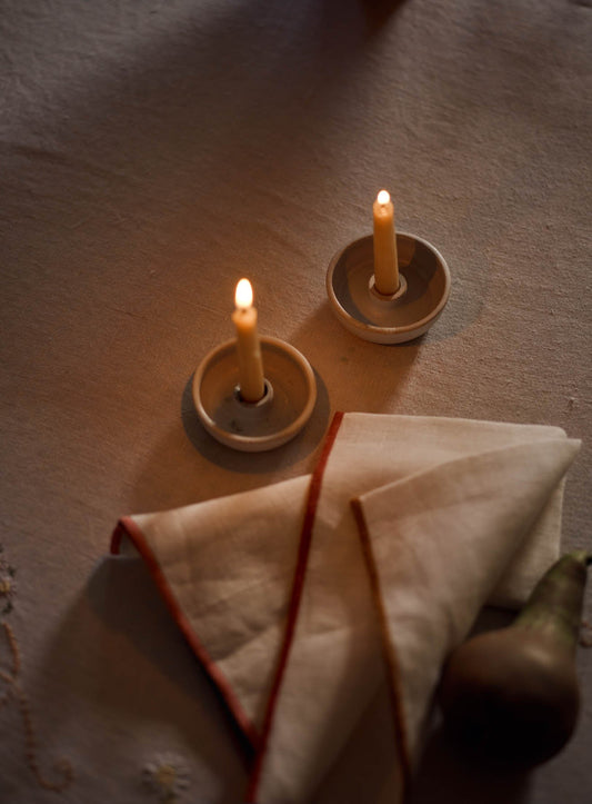 Handmade Stoneware Candle Holder