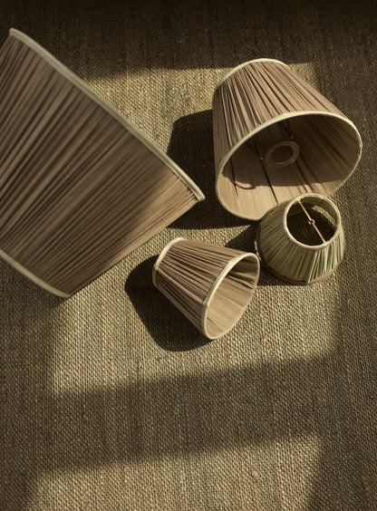 Gathered Silk Lampshade, Small,