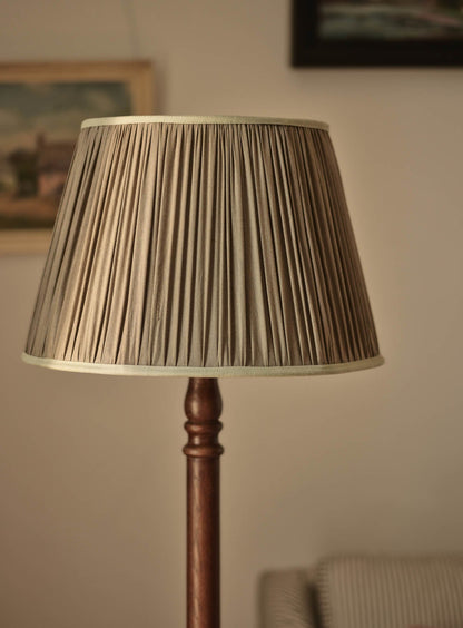 Gathered Silk Lampshade, Large,