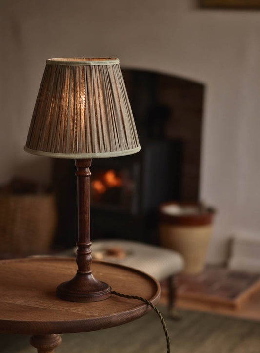 Gathered Silk Lampshade, Medium,