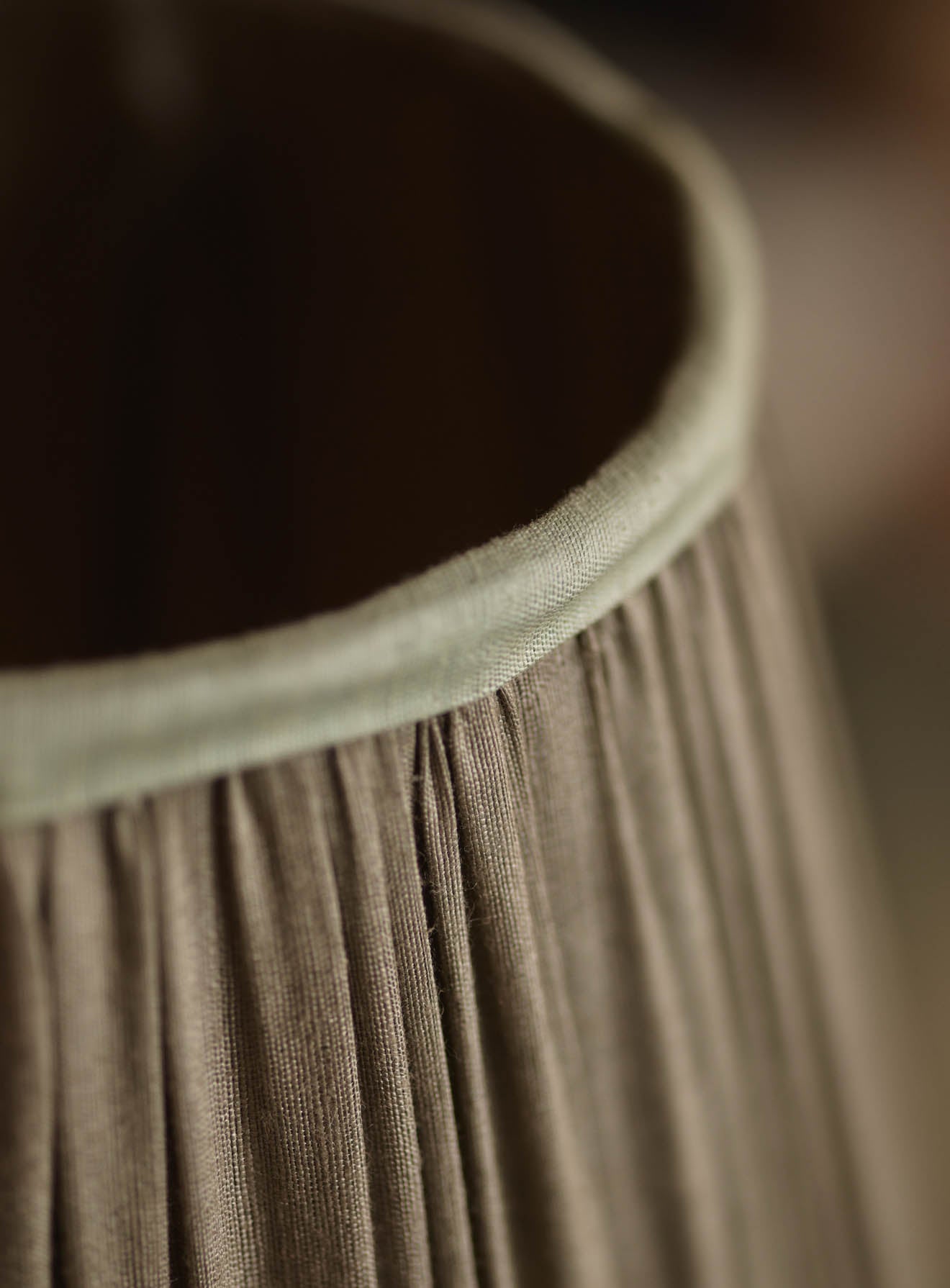 Gathered Silk Lampshade, Medium,