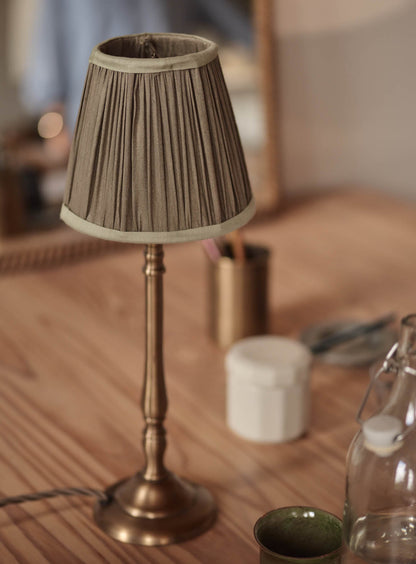 Gathered Silk Lampshade, Small,