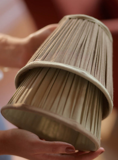 Gathered Silk Lampshade, Small,