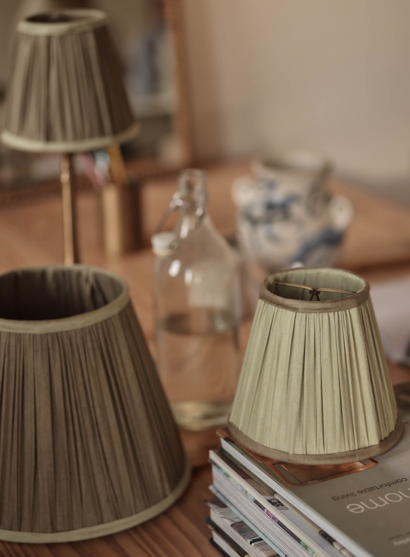 Gathered Silk Lampshade, Small,