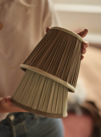 Gathered Silk Lampshade, Small,