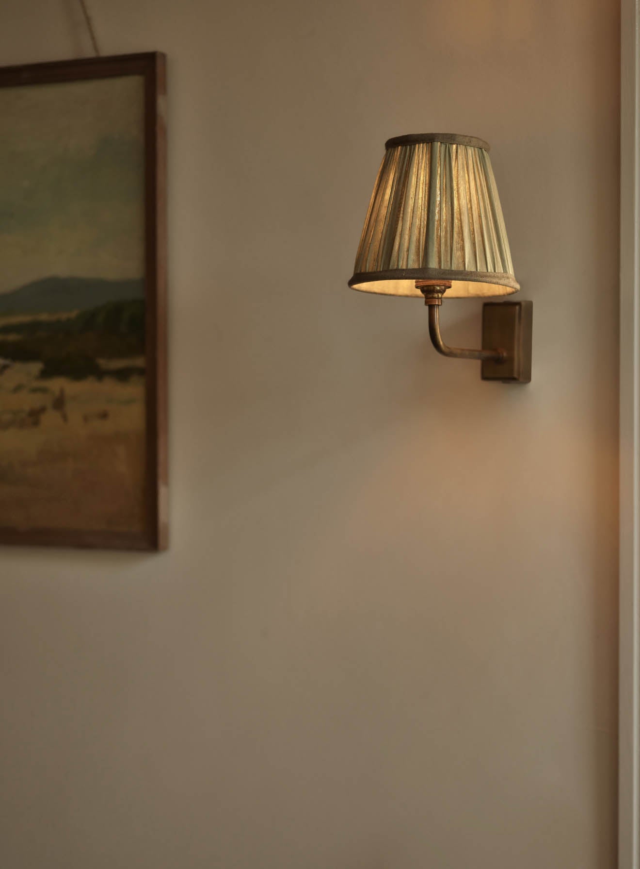 Gathered Silk Lampshade, Small,