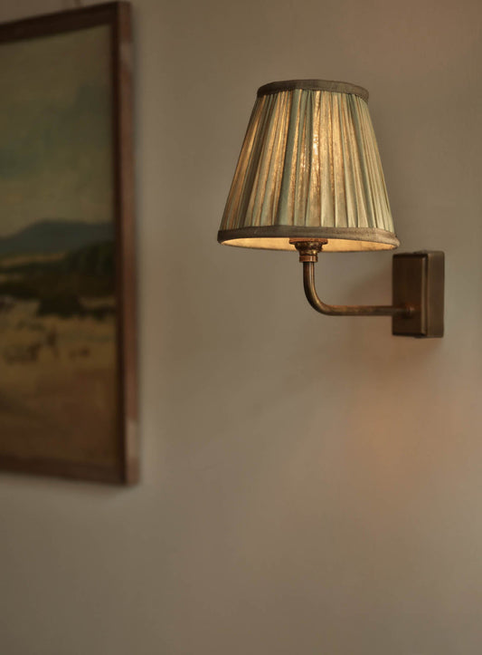 Gathered Silk Lampshade, Small,