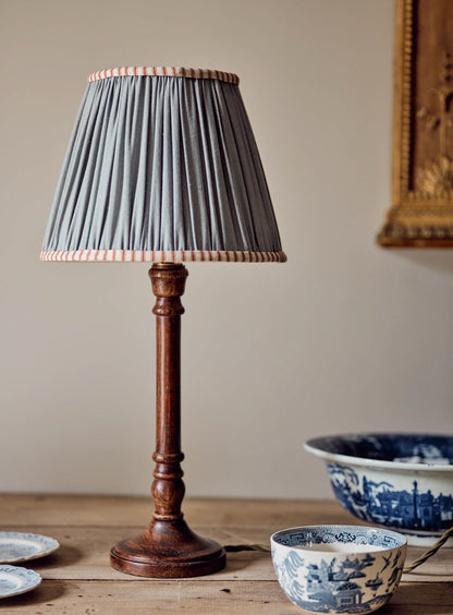 Cotton Lampshade, Large, Soft Blue
