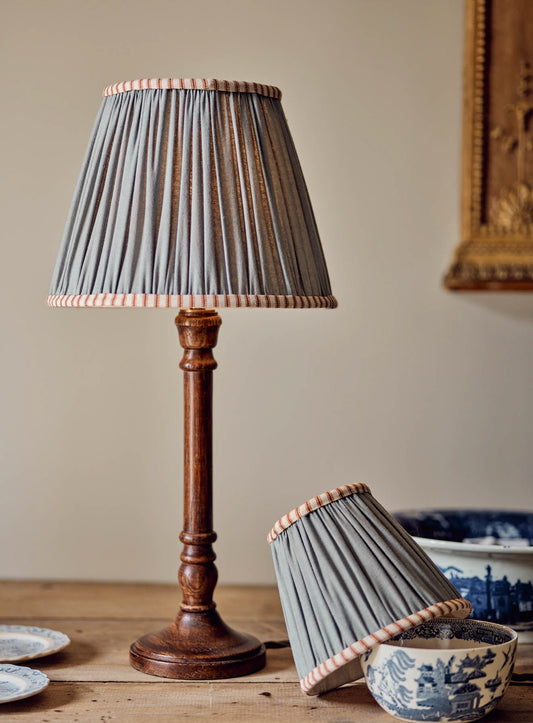 Cotton Lampshade, Large, Soft Blue